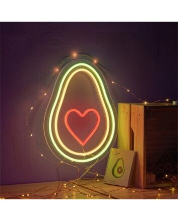 Avocado Heart Neon Sign