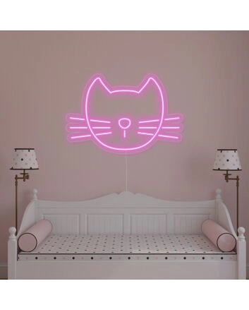 Cute Pink Cat Neon Sign