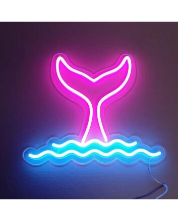 Element Symbol Swimming Mermaid Neon Sign