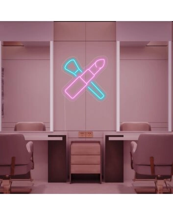Makeup Brushes Neon Sign