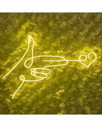 Shoot Love Heart Neon Sign