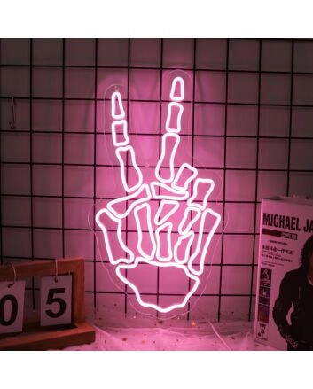 Bone Hand Neon Sign