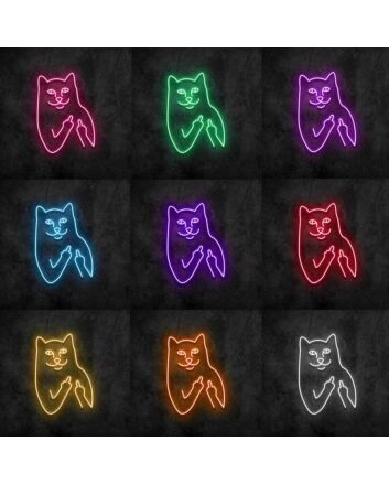 Cat Birdie Neon Sign