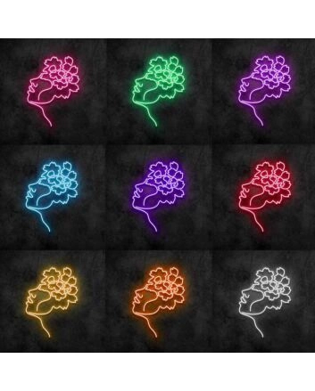 Flower Face Neon Sign