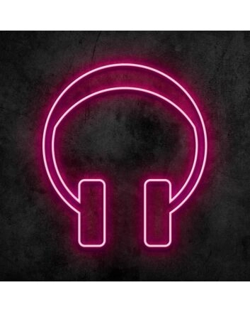 Headphones Neon Sign