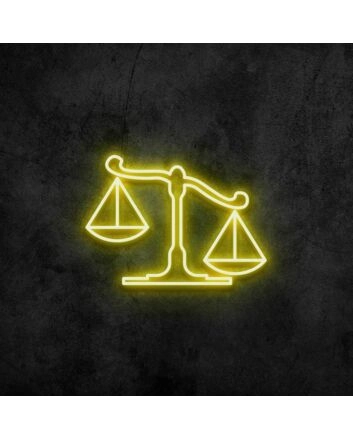 Justice Scale Neon Sign