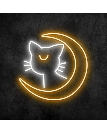 Lunar Kitty Neon Sign