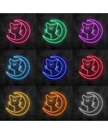Lunar Kitty Neon Sign