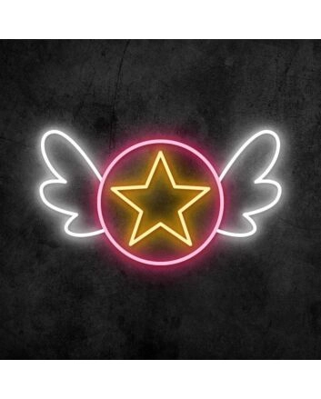 Magical Card Girl Neon Sign