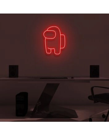 Space Adventure Awaits with Among Us Crewmate Neon Display