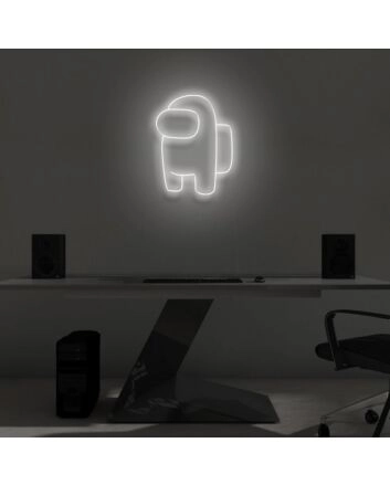 Space Adventure Awaits with Among Us Crewmate Neon Display