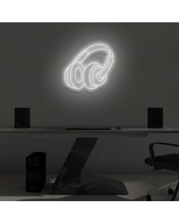 &quot;HEADPHONES&quot; LED Neon Sign
