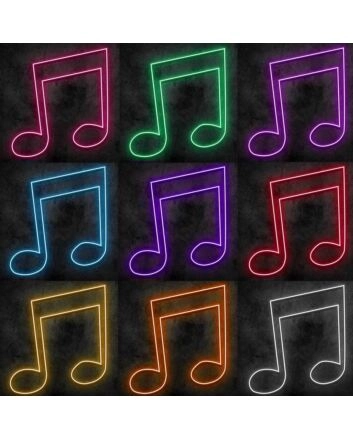 Sixteenth Note Neon Sign