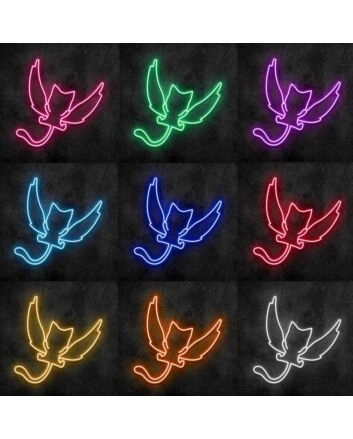 Winged Cat Companion Neon Sign