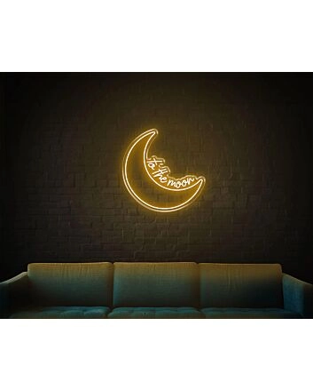 To The Moon LED neon sign