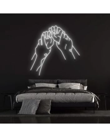 Hold Hands Neon Sign