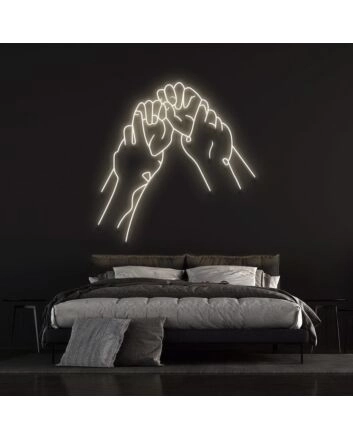 Hold Hands Neon Sign