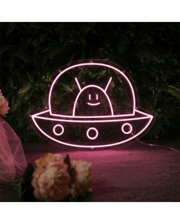 Alien Spaceship Neon Sign