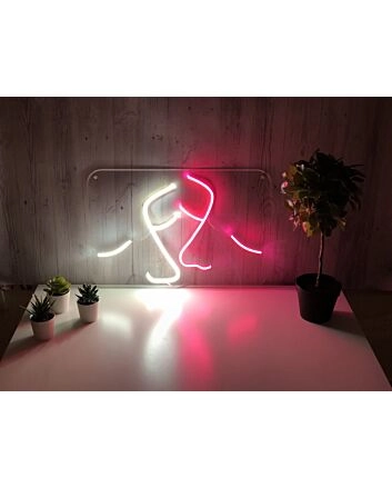 2 faces &#8211; Led neon sign