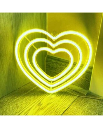 Double Heart &#8211; Led Neon Sign