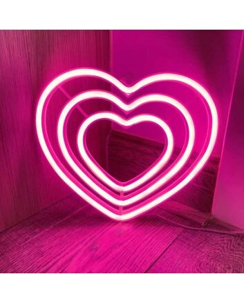 Double Heart &#8211; Led Neon Sign