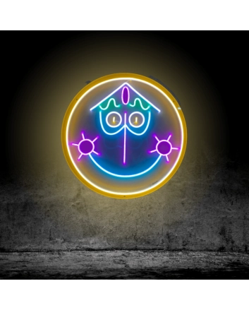 Happy Clock Neon Sign