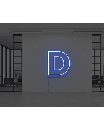 Neon Letter D