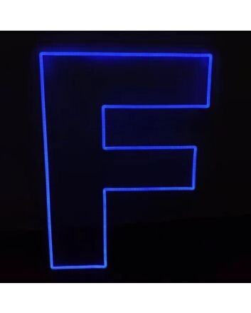 Neon Letter F
