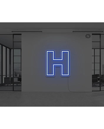Neon Letter H