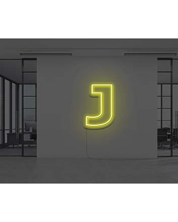 Neon Letter J