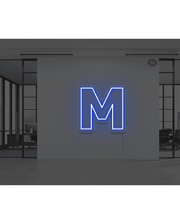 Neon Letter M