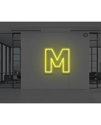 Neon Letter M