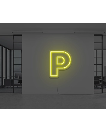 Neon Letter P