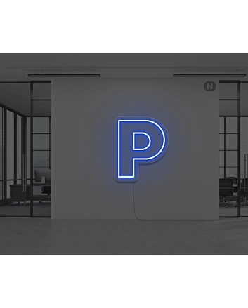 Neon Letter P