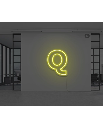 Neon Letter Q