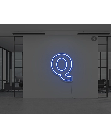 Neon Letter Q