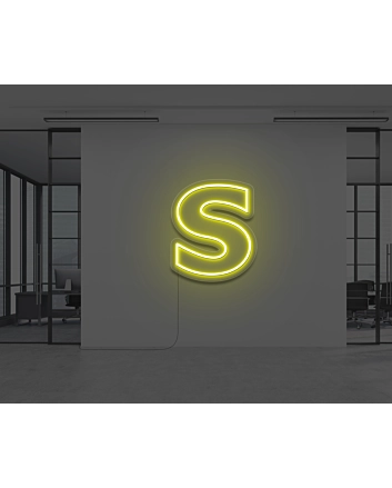 Neon Letter S
