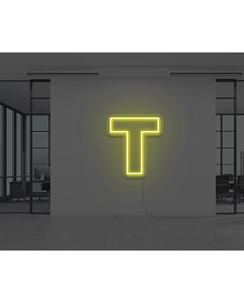 Neon letter T