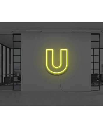 Neon Letter U