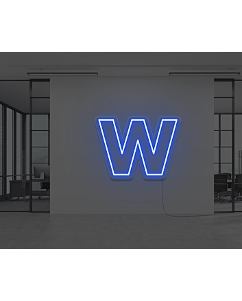 Neon Letter W
