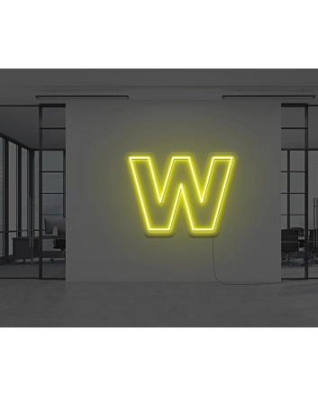 Neon Letter W