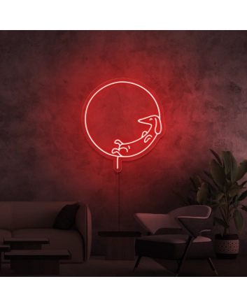 Slapping Dog Neon Sign