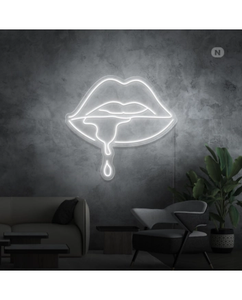 Biting Lip Neon Sign