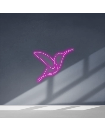 Artistic bird neon sign