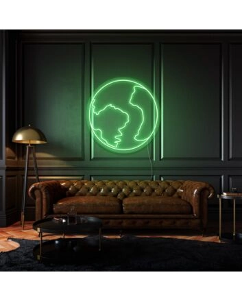 The earth LED neon sign