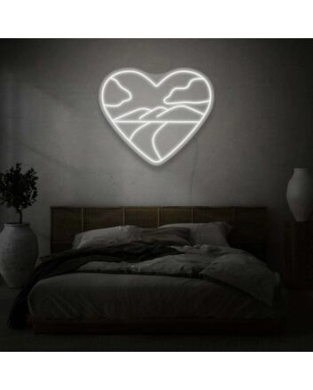 Heart With Landscape LED Sign