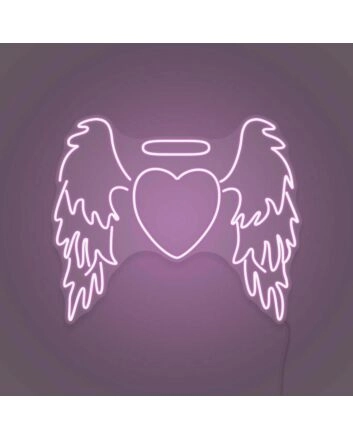 Angel Heart LED Neon Sign