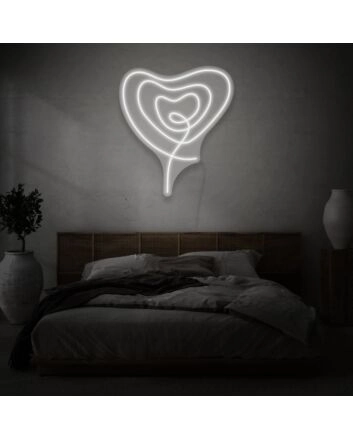 Doodle heart LED neon sign