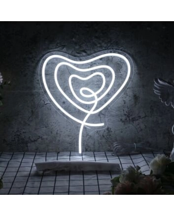 Doodle heart LED neon sign