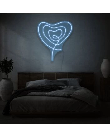 Doodle heart LED neon sign